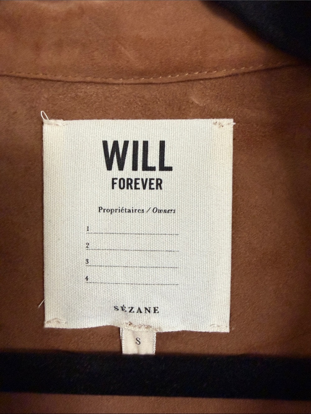 Will Jacket-Sezane Suede Button-Front Jacket in Camel Suede - Picture 2 of 2
